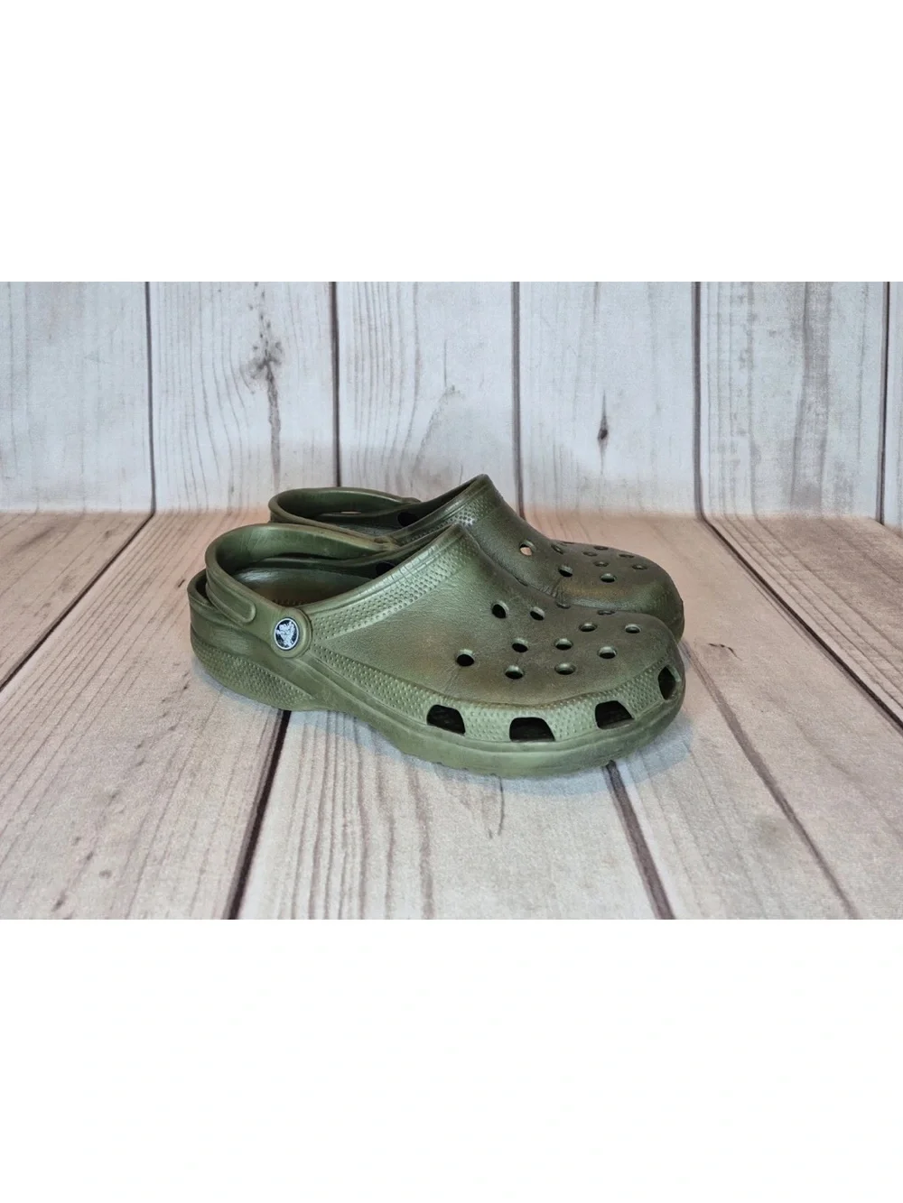 Crocs Classic Men's Size 9/ Women's Size 11 Slip-On Clogs Army Green Shoes